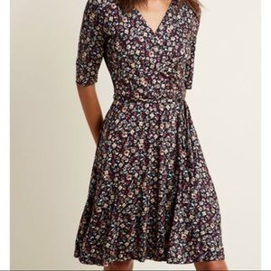 Sophisticated in Seconds Floral Wrap Dress